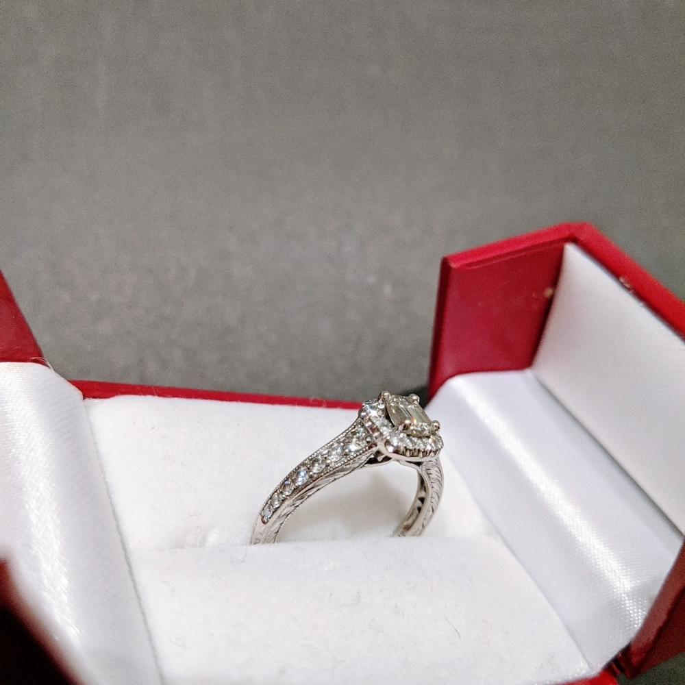 1/2ct Emerald Cut Ring - image 4